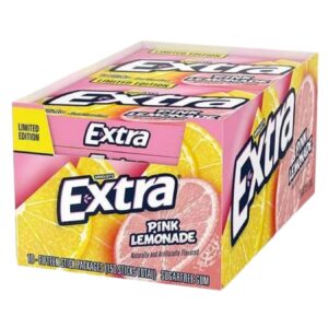 Extra-Gum-Pink-Lemonade-Sugarfree-Chewing-Gum-15-pieces-Pack-of-10