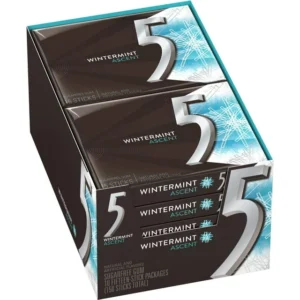 5 Gum Sugar-Free – 15 Sticks, 10-Pack (150 Total) - Winter-Mint
