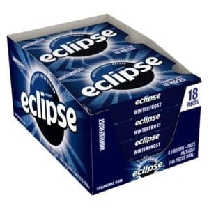 Eclipse Gum (8 Pack), Sugar Free Chewing Gum Bulk Pack, 18 Piece - Winterfrost