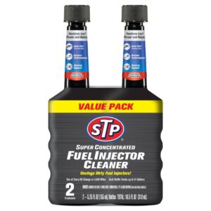 STP Super Concentrated Fuel Injector Cleaner, Bottled Injector Cleaner Unclogs Dirty Fuel Injectors, 5.25 Oz, 2 Count