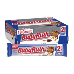 Baby Ruth King Size 2-Piece Bars, 3.7 oz, 18-Count Box