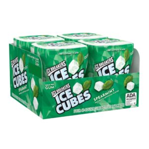 Ice Breakers Ice Cubes – 4 Bottles, 40 Pieces Each - Spearmint