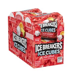 Ice Breakers Ice Cubes – 6 Bottles, 40 Pieces Each - Fruit Punch