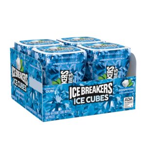 Ice Breakers Ice Cubes – 4 Bottles, 40 Pieces Each - Peppermint